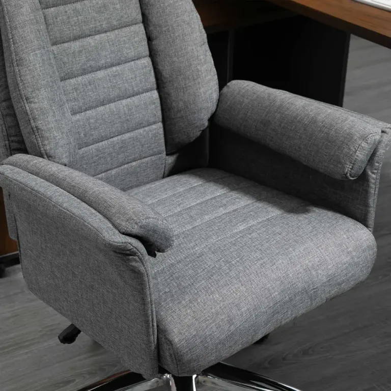 Ergonomisk Kontorsstol i Retrostil Höjbar Grå