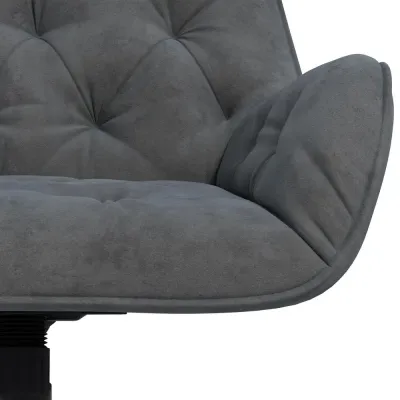 Ergonomisk Kontorsstol i Sammet Höjbar Koksgrå