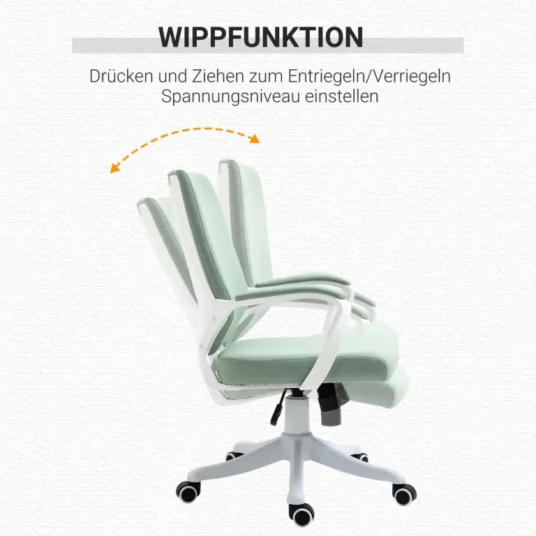 Ergonomisk Kontorsstol i Tyg med Armstöd Grön