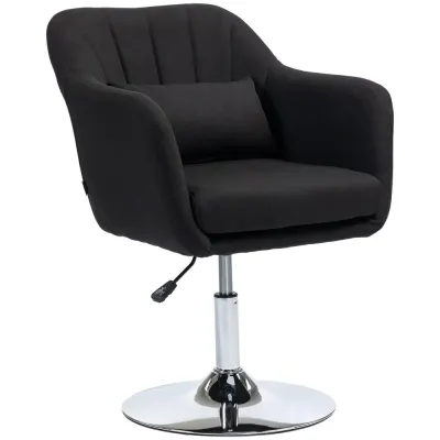 Ergonomisk Kontorsstol Loungestol Höjbar Svart Fåtölj Snurrstol