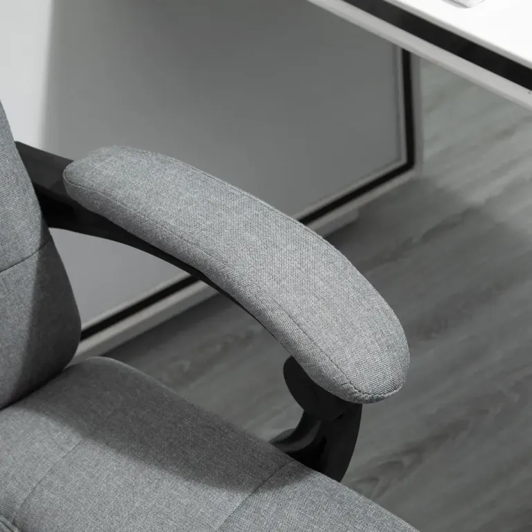Ergonomisk Kontorsstol med Fotstöd & Liggfunktion Grå