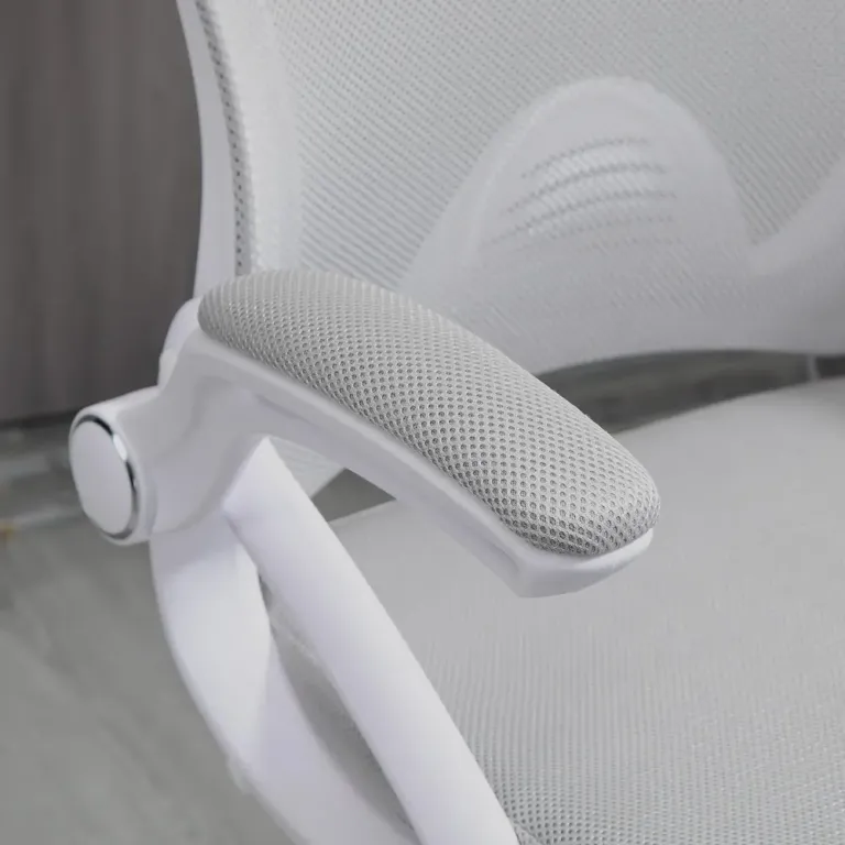 Ergonomisk Kontorsstol med Fotstöd & Ståfunktion Ljusgrå