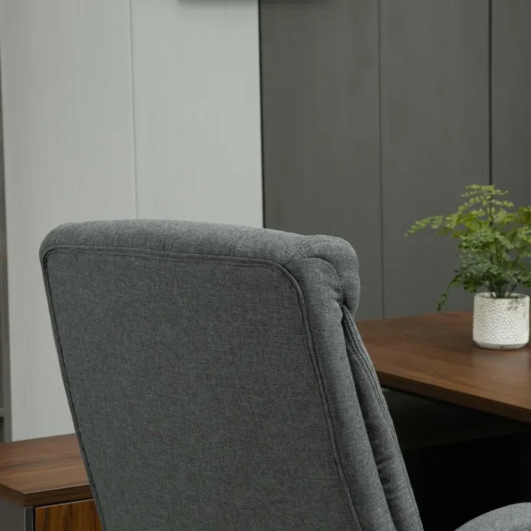 Ergonomisk Kontorsstol med Gungfunktion & Tjock Sits Grå