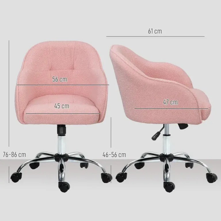 Ergonomisk Kontorsstol med Gungfunktion Rosa