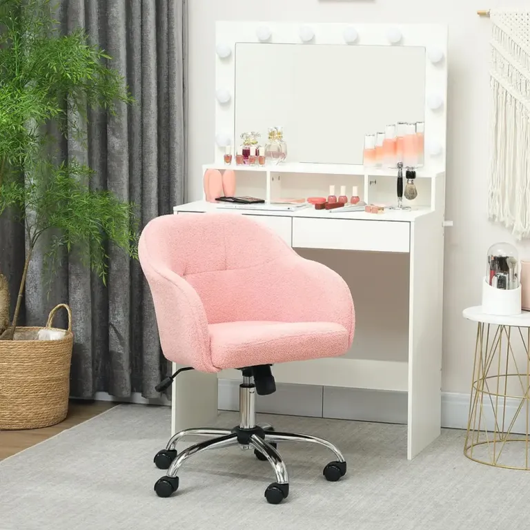 Ergonomisk Kontorsstol med Gungfunktion Rosa
