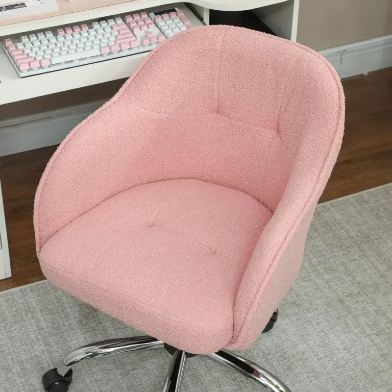 Ergonomisk Kontorsstol med Gungfunktion Rosa