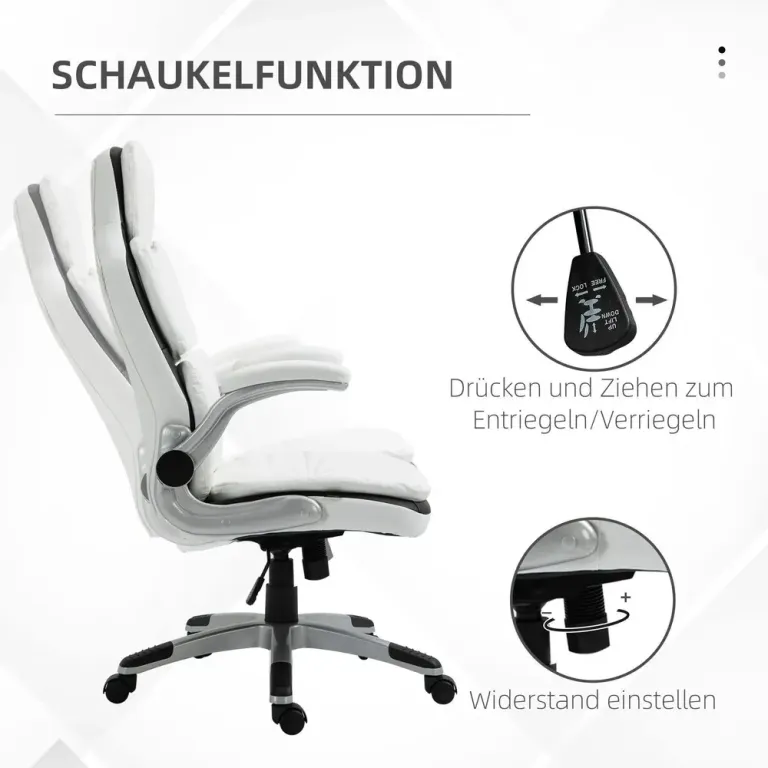 Ergonomisk Kontorsstol med Justerbara Armstöd Grå
