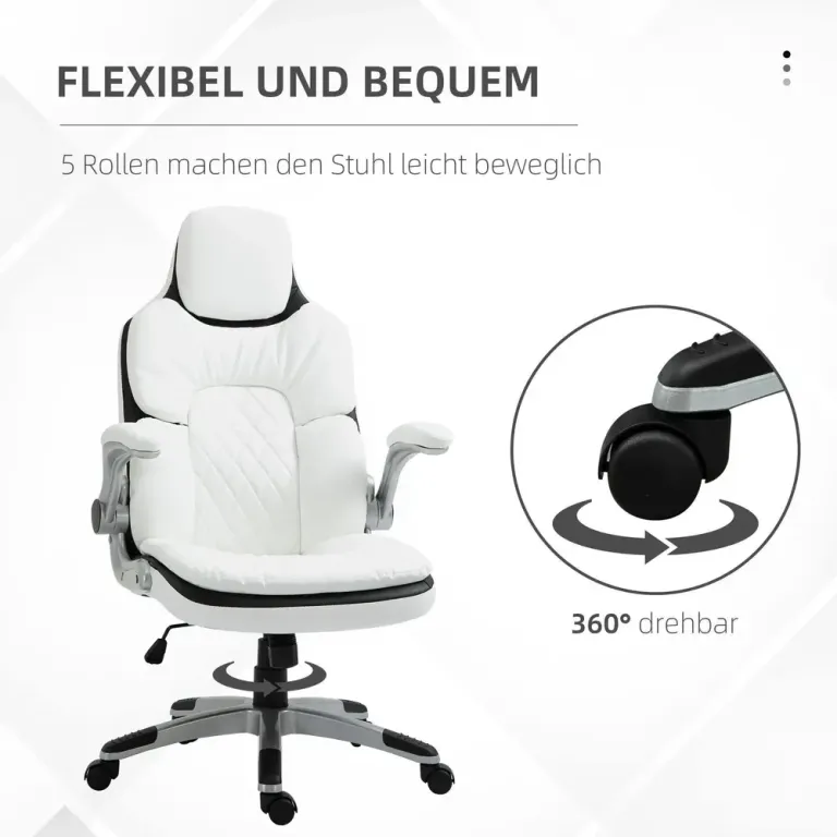 Ergonomisk Kontorsstol med Justerbara Armstöd Grå