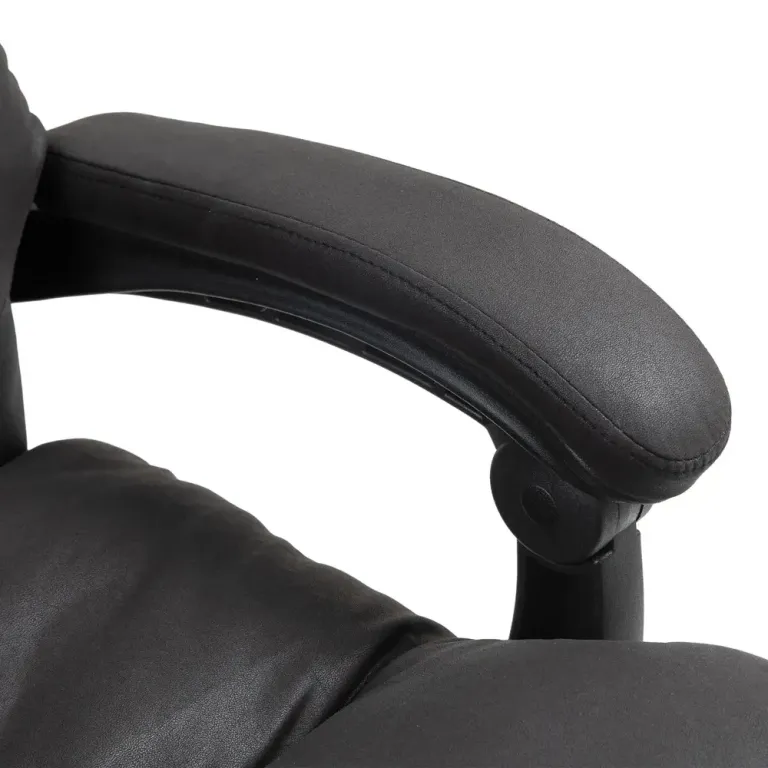 Ergonomisk Kontorsstol med Massage & Uppvärmd Sits Svart