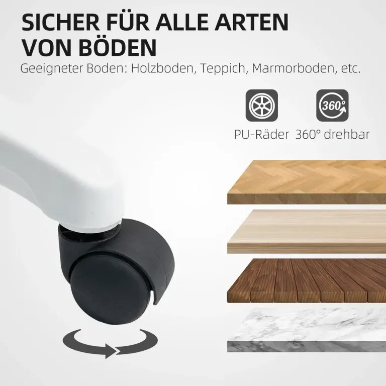 Ergonomisk Kontorsstol med Mesh-Ryggstöd Höjdjusterbar Ländrygg
