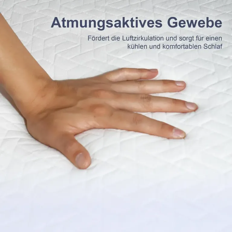 Ergonomisk Madrass med Memory Foam 7-Zoners Support, Vit