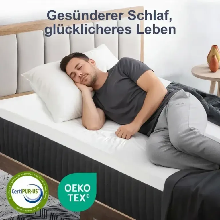 Ergonomisk Madrass med Memory Foam 7-Zoners Support, Vit