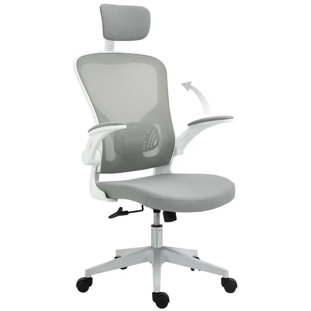 Ergonomisk Kontorsstol med Nackstöd 65 x 64 x 114-122 cm