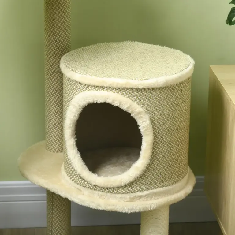 Klösträd Beige av Sisal och Plysch 124 cm