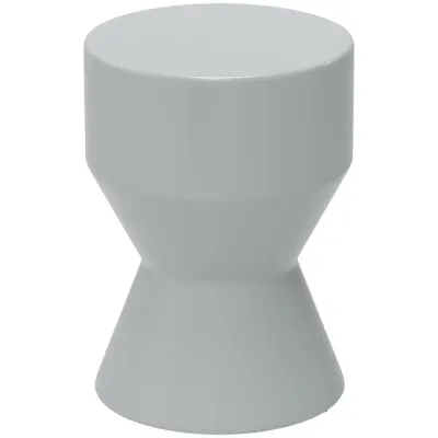 Keramisk Trädgårdspall i Timglasform Ø33 cm, Ljusgrå