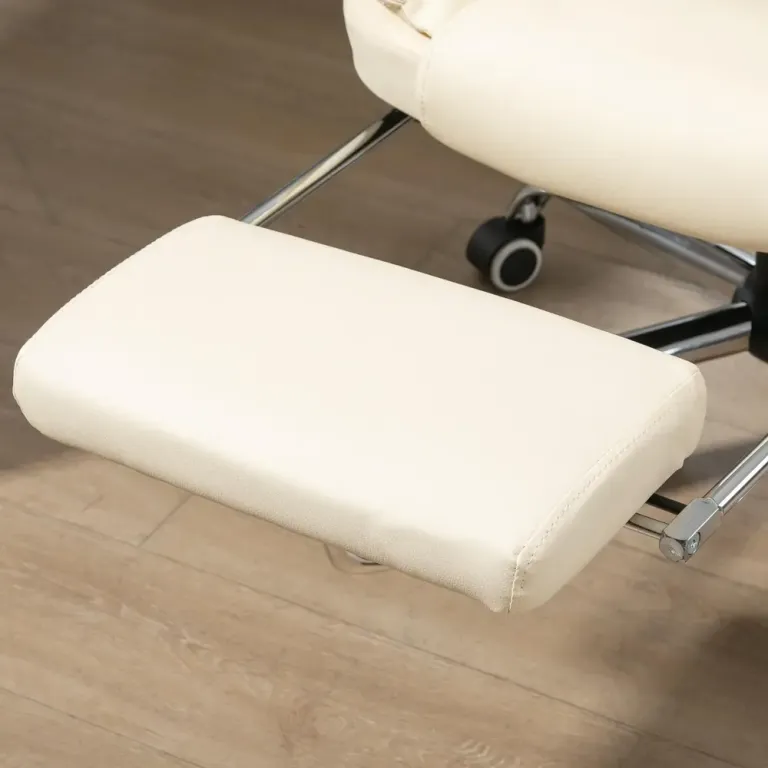 Executive Stol Kontorsstol Svart av Konstläder och Metall Ergonomisk