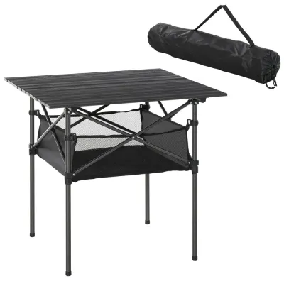 Hopfällbart Campingbord i Aluminium 70 x 70 x 69 cm