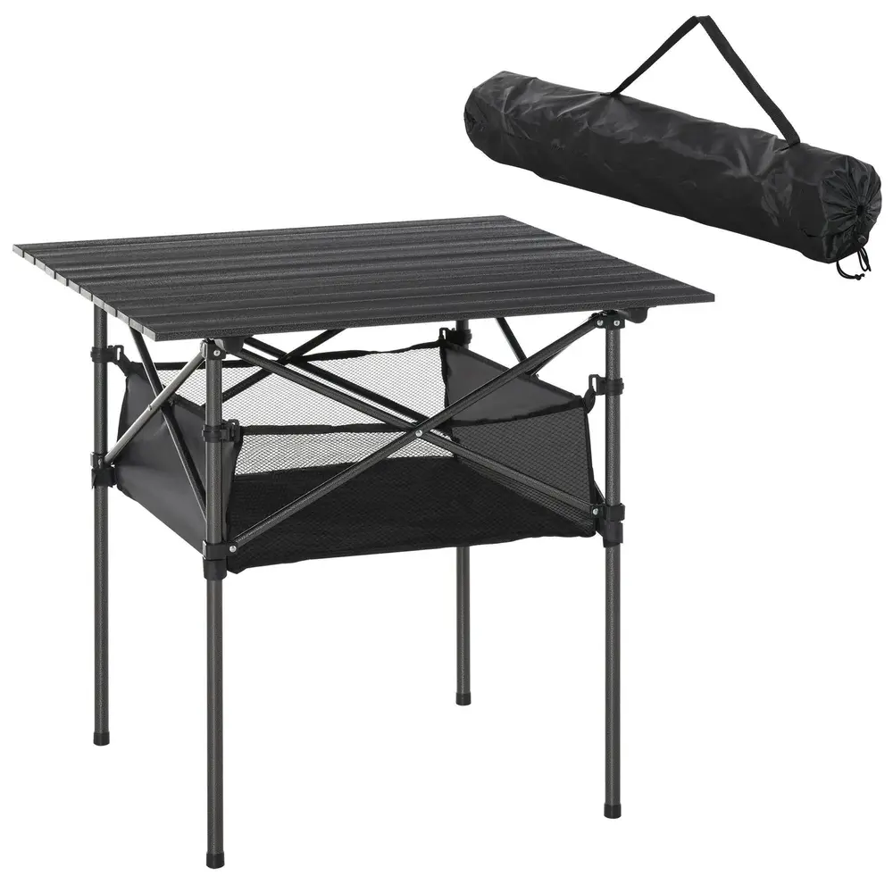 Hopfällbart Campingbord i Aluminium 70 x 70 x 69 Cm