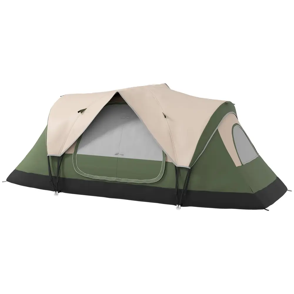 Campingtält Tunneltält för 8 Personer Mörkgrön av Polyester