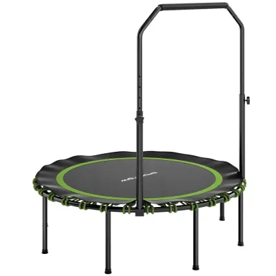 Fitnesstrampolin med Handtag Hållbar och Grön Stål