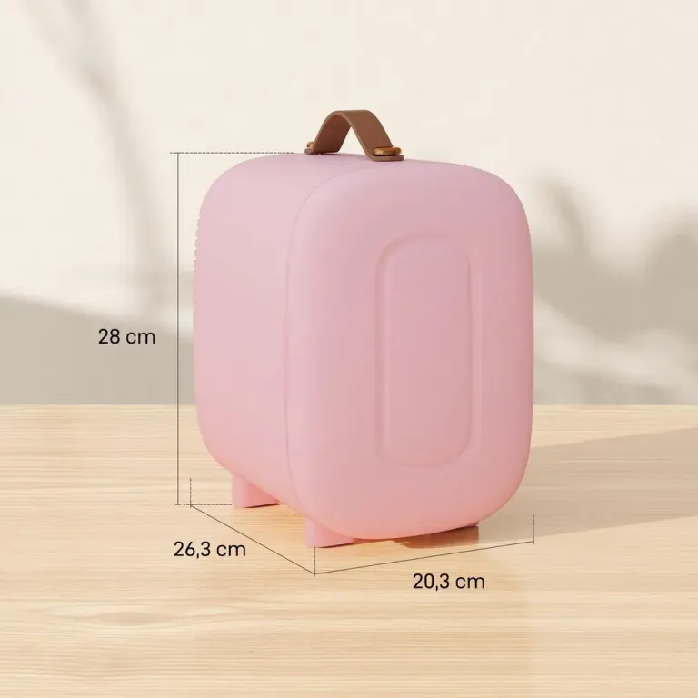 Mini Skönhetskyl 4 l Kapacitet Rosa Kylskåp
