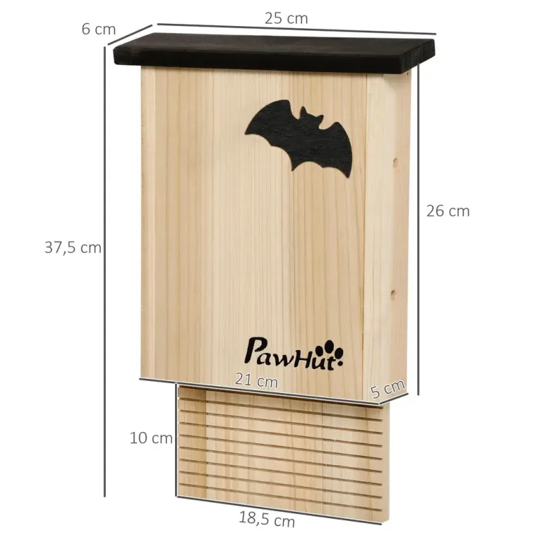 Fladdermushus 3-pack med Yta Hållbar Cm Natur Grantra
