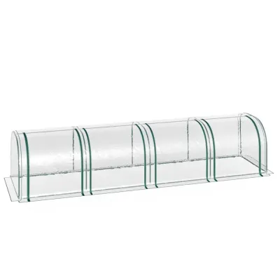 Tunnelväxthus Växthus Transparent av Stål 395 x 100 x 80 cm