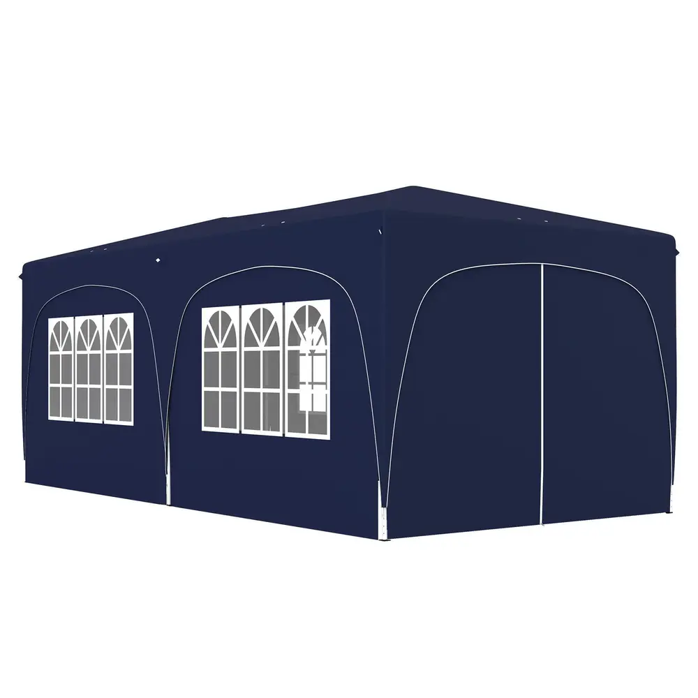 Lusthus Paviljong Pop-Up Partytält Vit av Polyester 3 x 6 M