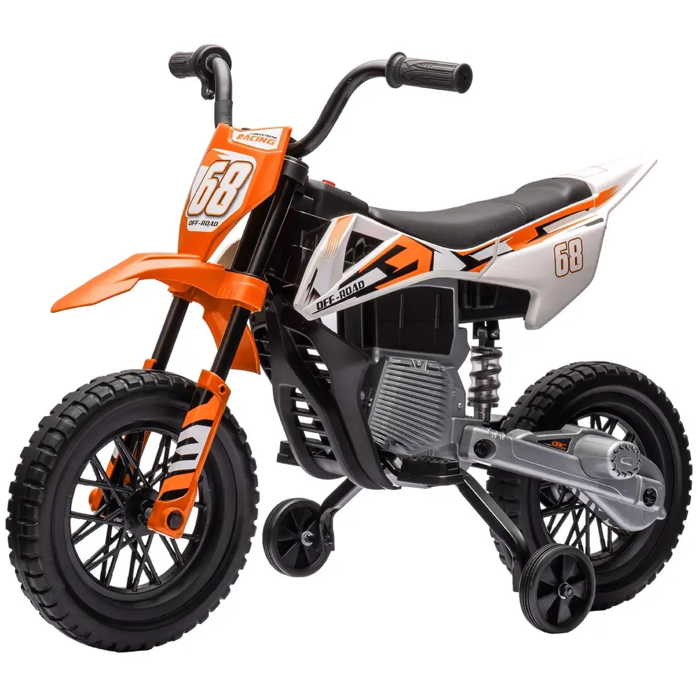 Elmotorcykel Barnmotorcykel Orange av Plast och Metall