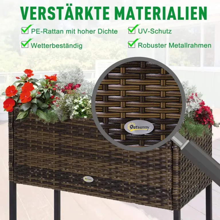 Upphöjd Odlingskrage Planteringslåda med Spaljé Trä