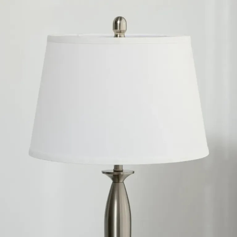 Lamp-Set 3 Delar med 1 Golvlampa och 2 Bordslampor, Svart