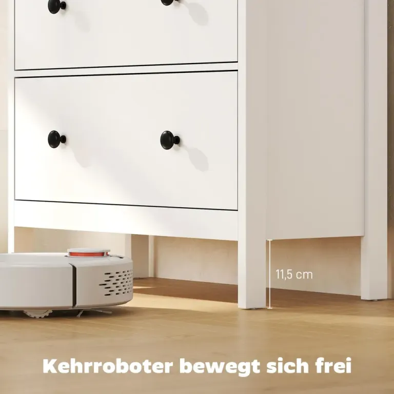 Byrå 4 Lådor för Kläder och Sängkläder Vardagsrum Modern Tystgående
