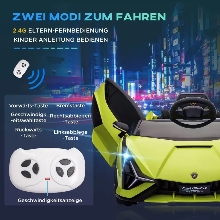 Elbil för Barn Sportbil 3–5 km/h Fjärrkontroll 3–5 Lamborghini Sian