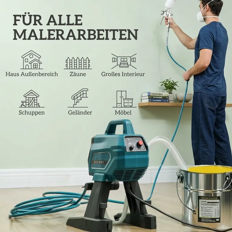 Elektrisk Färgspruta 400 w med 3 Sprutmönster, Blå