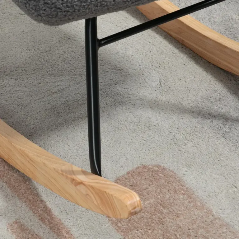 Fåtölj med Liggfunktion Relaxstol Mörkgrå av Linnelook Gungstol