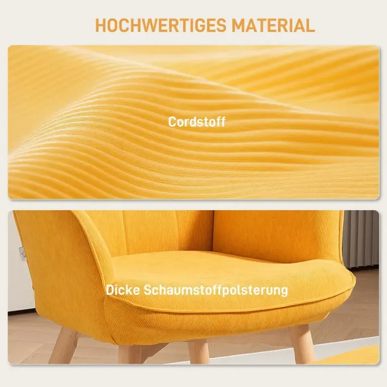 Fåtölj Öronlappsfåtölj med Pall Orange av Manchesterlook Fotpall