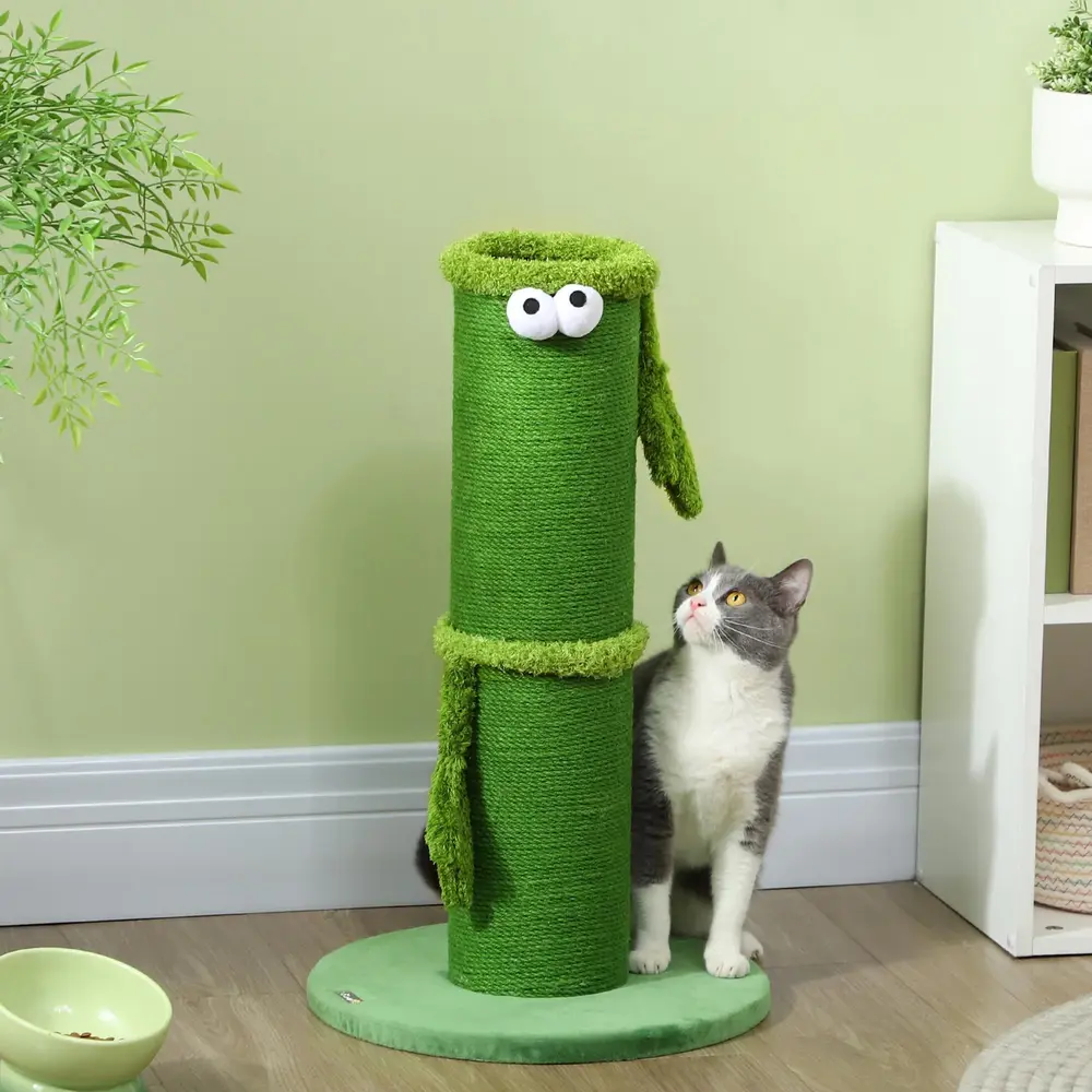 Klöspelare Klösmöbel Grön av Polyester och Sisal 63 Cm