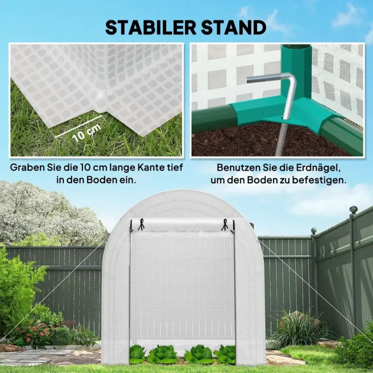Växthus med Stålram och Plastöverdrag för Odling Hållbar