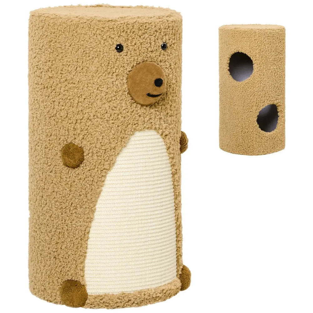 Klöstunna med två kattgrottor, björndesign