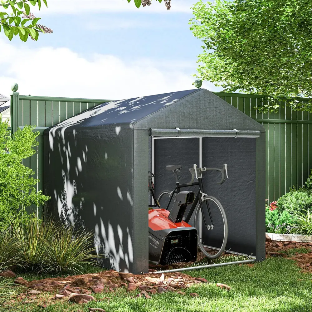Tältgarage och redskapsbod 160x218 cm mörkgrå