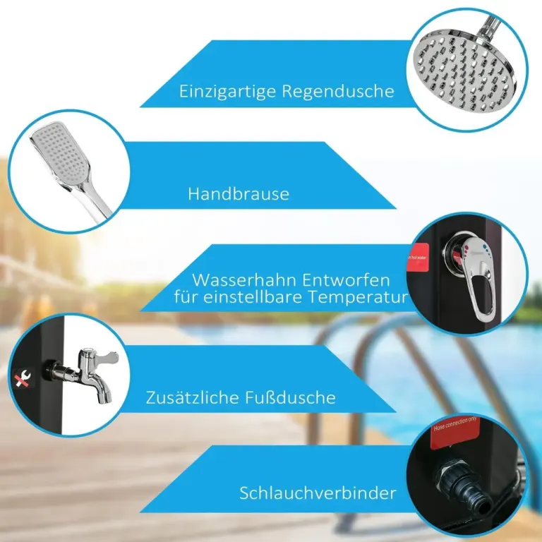 Soldusch 35 L med Kran och Regnduschhuvud, Svart