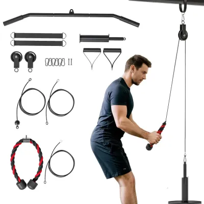 Fitness Dragmaskin och Latsdrag Fitnessmaskin med Kabeldrag Pulldown