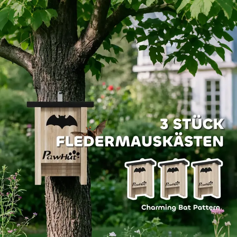 Fladdermuslåda Fladdermushus Set 3 Cm Holk Pack Lätt Hänga
