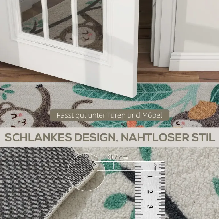 Fleecematta med Djungelmönster Lättskött Mjuk Barn Sherpa