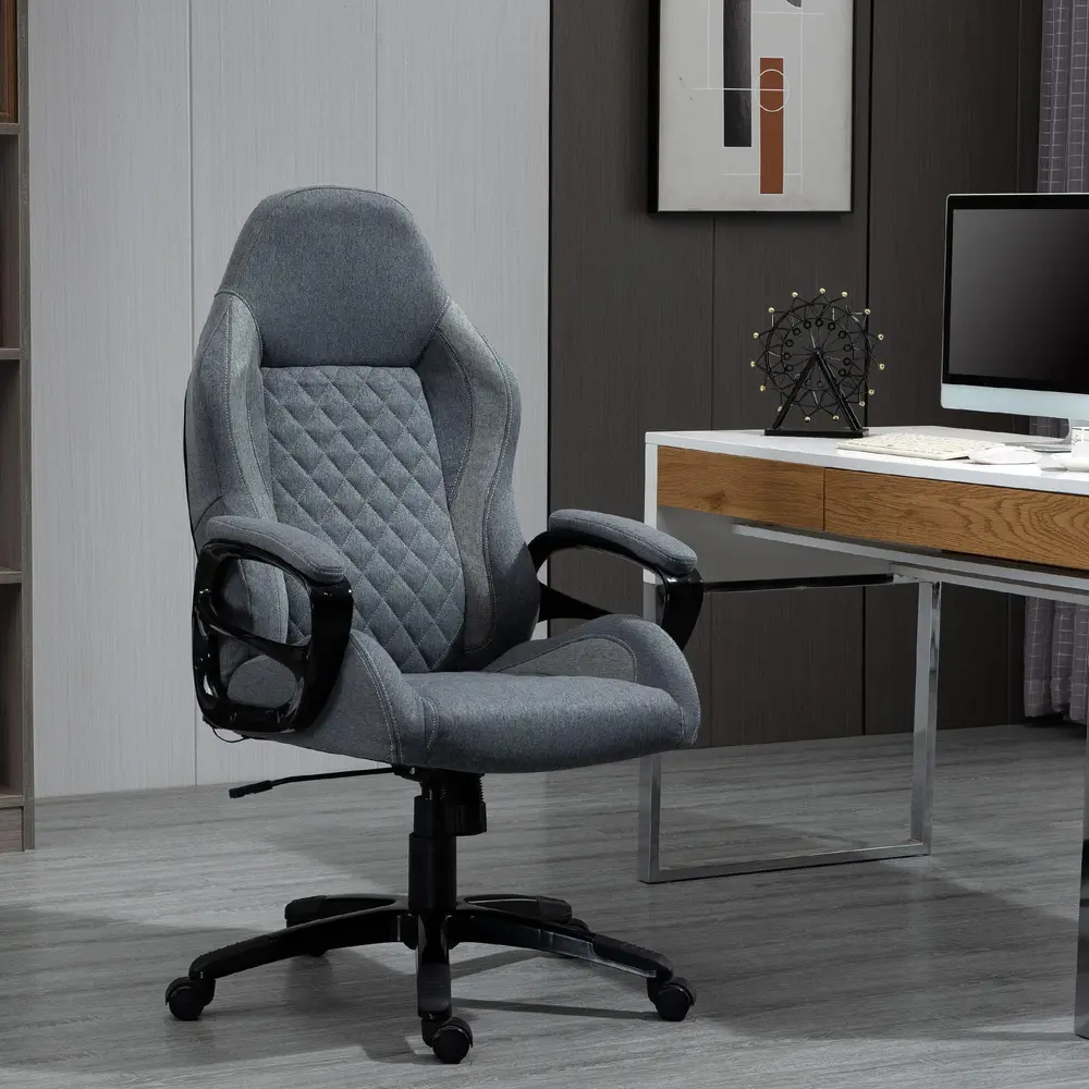 Kontorsstol med Massagefunktion Ergonomisk Gamingstol Höj