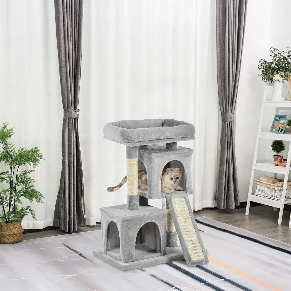 Kattträd med Sisalpelare Skrapbräda upp 59 x 39 x 83 Cm