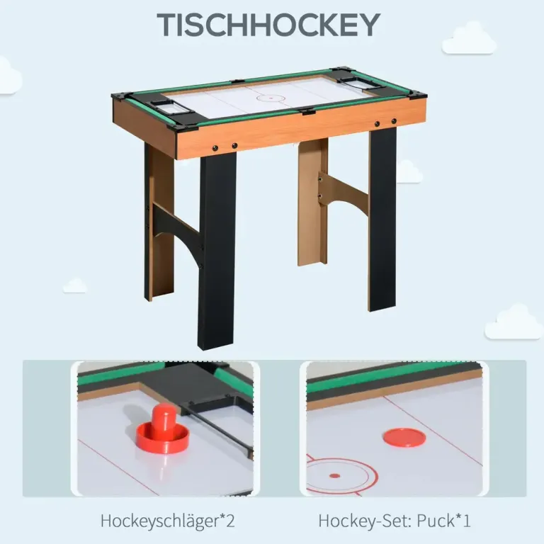 Multispelbord Flerfärgad av MDF Bordsfotboll Airhockey Bordtennis