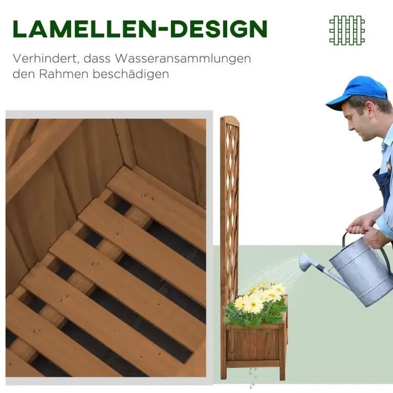 Odlingskrage Upphöjd Blomsterbädd med Spaljé
