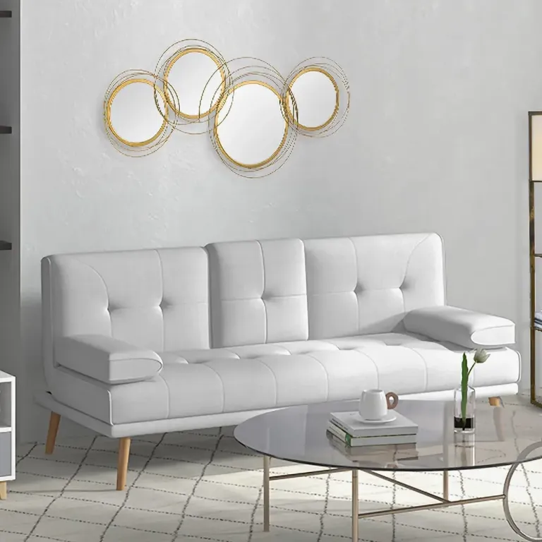 Spegelset Väggspeglar Guld av Glas och Metall Dekorativ Väggspegel