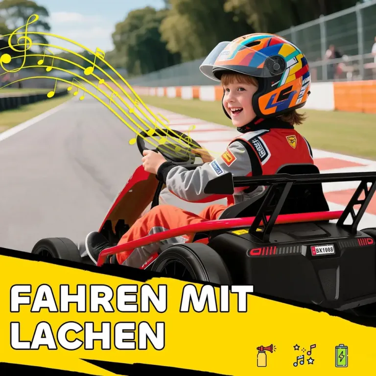 Elbil Go-Kart 24V Röd Metall och Plast för Barn 8-12 År Elektrisk